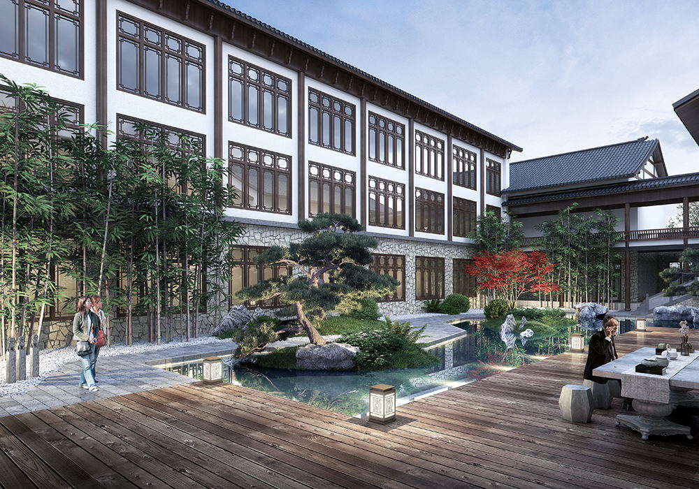 雁蕩山朝陽山莊規(guī)劃、景觀、施工圖設(shè)計輕奢度假酒店